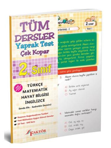 Faktör 2. Sınıf Tüm Dersler Yaprak Test (Yeni) Kolektif