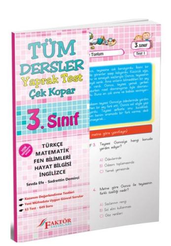 Faktör 3. Sınıf Tüm Dersler Yaprak Test (Yeni) Kolektif