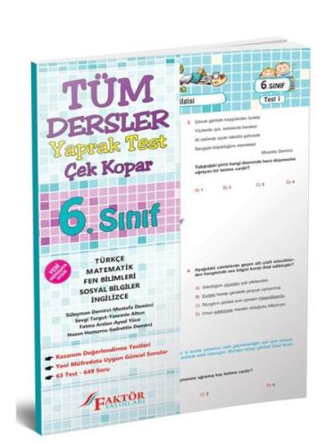 Faktör 6. Sınıf Tüm Dersler Yaprak Test (Yeni) Kolektif