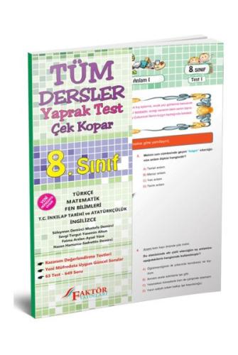 Faktör 8. Sınıf Tüm Dersler Yaprak Test (Yeni) %28 indirimli Kolektif