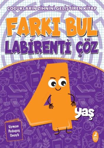 Farkı Bul Labirenti Çöz 4 Yaş - Çocukların Zihnini Geliştiren Kitap %3