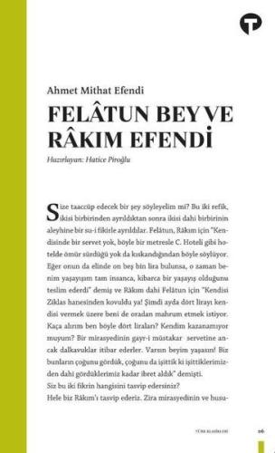 Felatun Bey ve Rakım Efendi %14 indirimli Ahmet Mithat Efendi