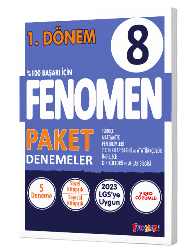 Fenomen Yayınları 8.Sınıf Paket Denemeler 1. Dönem