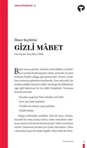 Gizli Mabet - Toplu Öyküleri 2 %14 indirimli Ömer Seyfettin