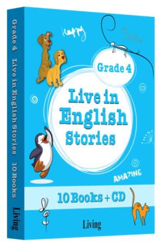 Grade 4 - Live in English Stories (10 Books CD) %30 indirimli Seval De