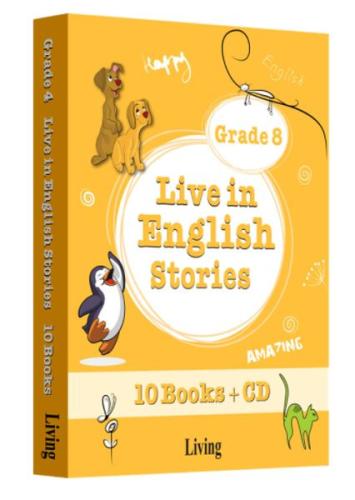 Grade 8 - Live in English Stories (10 Books CD) %30 indirimli Seval De