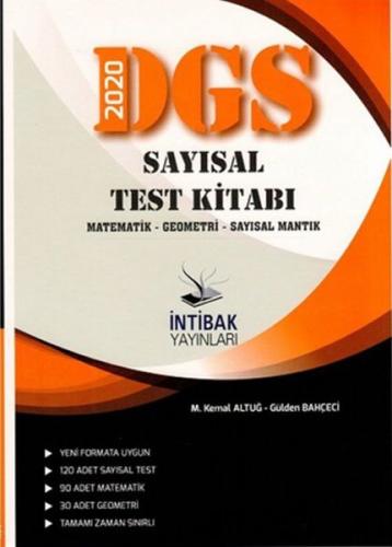 İntibak 2020 DGS Sayısal Test Kitabı Matematik-Geometri Sayısal Mantık