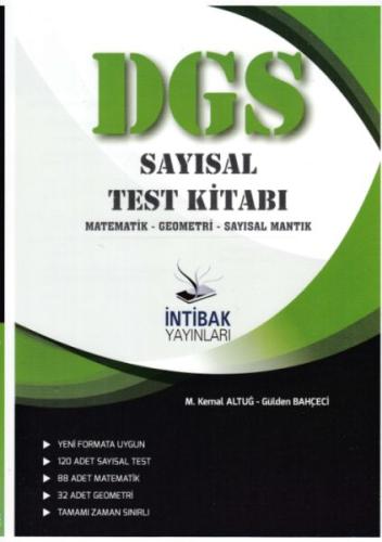 İntibak DGS Sayısal Test Kitabı M. Kemal Altuğ