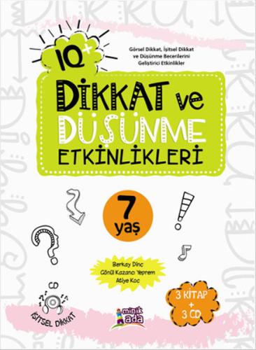 IQ+ Dikkat ve Düşünme Etkinlikleri (7 Yaş 3 Kitap + 3 CD) %17 indiriml