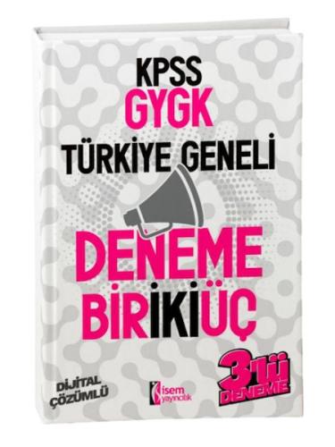 İsem Yayıncılık 2024 İsem Kpss Gygk Türkiye Geneli Deneme 1-2-3 Komisy