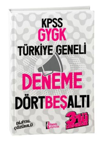 İsem Yayıncılık 2024 İsem Kpss Gygk Türkiye Geneli Deneme 4-5-6 Komisy