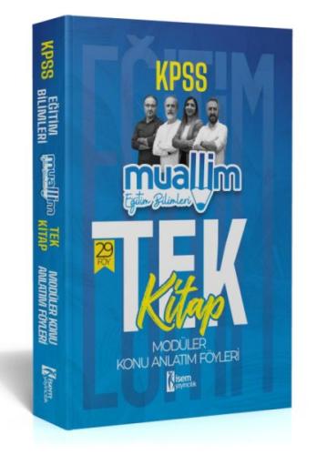 İsem Yayıncılık 2024 Kpss Muallim Eğitim Bilimleri Tek Kitap Modüler K