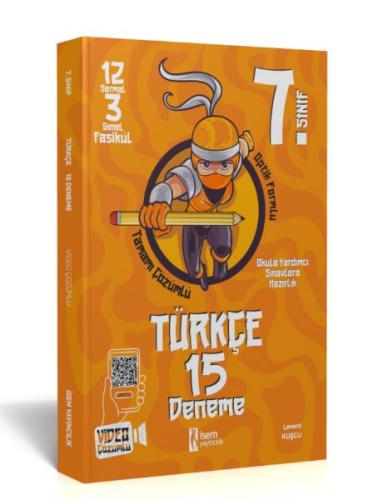 İsem Yayınları 7. Sınıf Türkçe 15 Çözümlü Deneme %25 indirimli Levent 