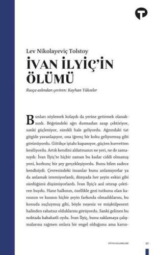 İvan İlyiçin Ölümü %14 indirimli Lev Nikolayeviç Tolstoy