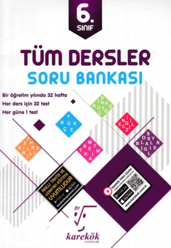 Karekök 6. Sınıf Tüm Dersler Soru Bankası (Yeni) %21 indirimli Kolekti