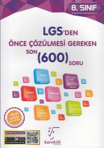 Karekök 8. Sınıf LGS den Önce Çözülmesi Gereken Son 600 Soru (Yeni) Ka