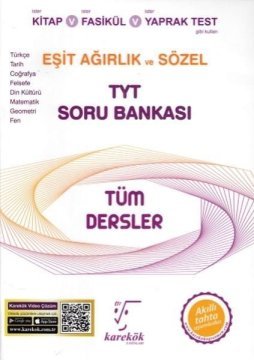 Karekök TYT Tüm Dersler Eşit Ağırlık ve Sözel Soru Bankası (Yeni) %21 