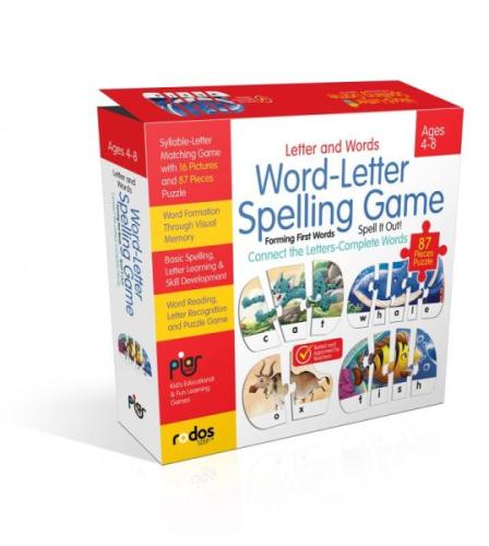 Letter and Words - Word-Letter Spelling Game - Forming First Words - 8