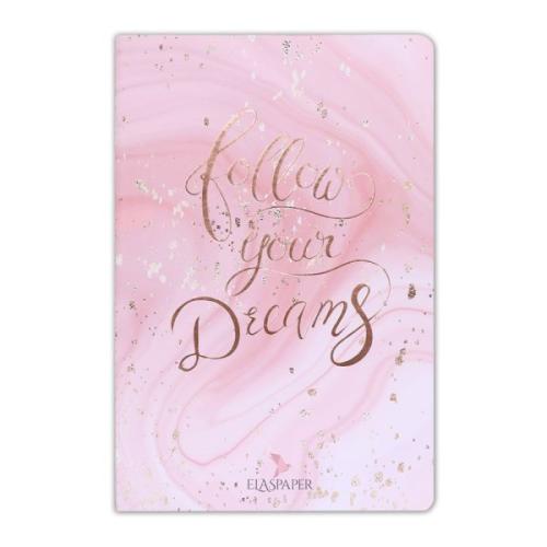 Marble Pembe Follow Your Dreams Defter %20 indirimli Kolektif