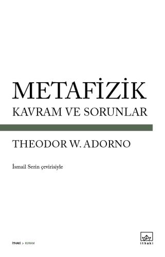 Metafizik - Kavram ve Sorunlar Theodor W. Adorno