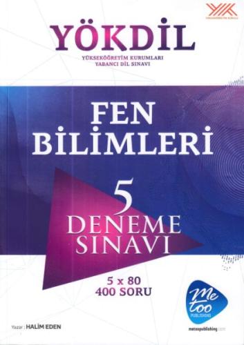 MeToo Publishing YÖKDİL Fen Bilimleri 5 Deneme Sınavı (Yeni) Halim Ede