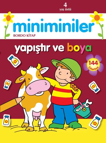 Miniminiler Yapıştır ve Boya (Bordo Kitap) %35 indirimli Kolektif