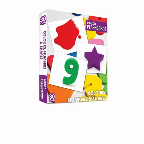 Miracle Flashcards Colours, Numbers and Shapes (30 Cards) %20 indiriml