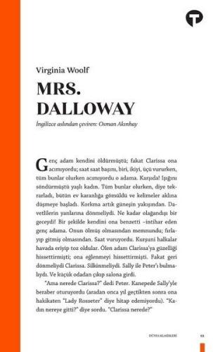 Mrs. Dalloway %14 indirimli Virginia Woolf