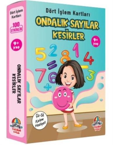 Ondalık Sayılar Kesirler - Dört İşlem Kartları 9+ Yaş - Cep Boy %20 in