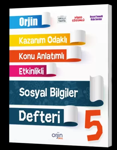 Orjin Okul Yayınları 5. Sınıf Sosyal Bilgiler Akıllı Defter