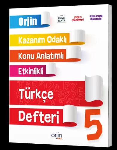 Orjin Okul Yayınları 5. Sınıf Türkçe Akıllı Defter