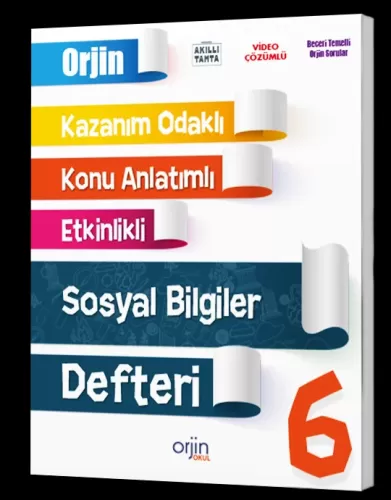 Orjin Okul Yayınları 6 Sosyal Bilgiler Akıllı Defter