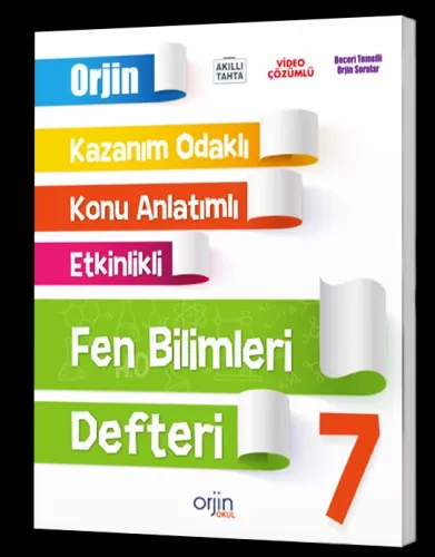 Orjin Okul Yayınları 7 Fen Bilimleri Akıllı Defter