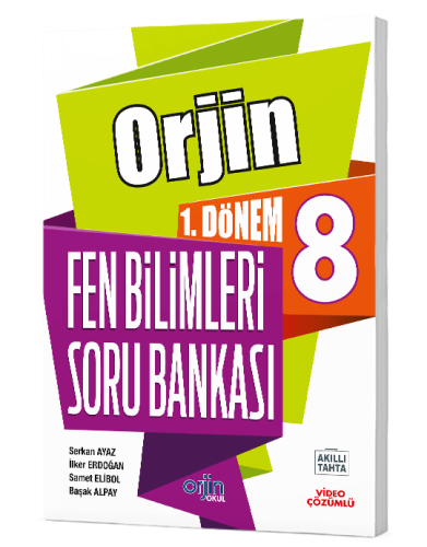 Orjin Okul Yayınları 8 Fen Bilimleri 1. Dönem Soru Bankası