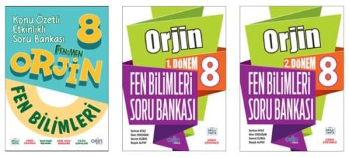 Orjin Okul Yayınları 8 Fen Bilimleri 3'lü Set