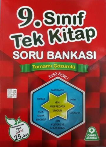 Örnek Akademi 9. Sınıf Tek Kitap Tamamı Çözümlü Soru Bankası Kolektif