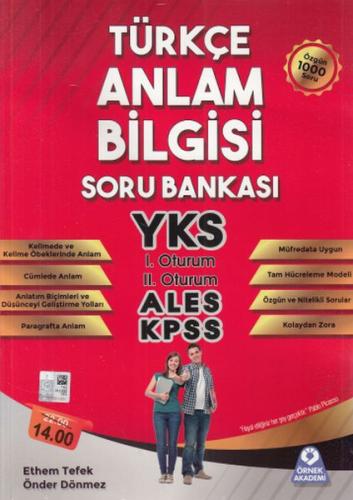 Örnek Akademi Türkçe Anlam Bilgisi Soru Bankası (Yeni) %20 indirimli E