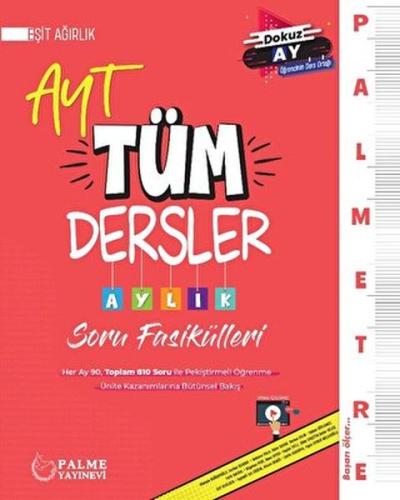 Palmetre AYT Eşit Ağırlık Tüm Dersler Aylık Çalışma Fasikülleri %20 in