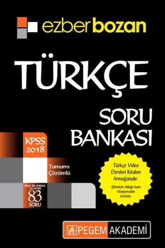 Pegem 2018 KPSS Ezberbozan Türkçe Soru Bankası Kolektif