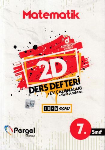 Pergel 7. Sınıf Matematik 2D Ders Defteri + Ev Çalışmaları (Yeni) %25 