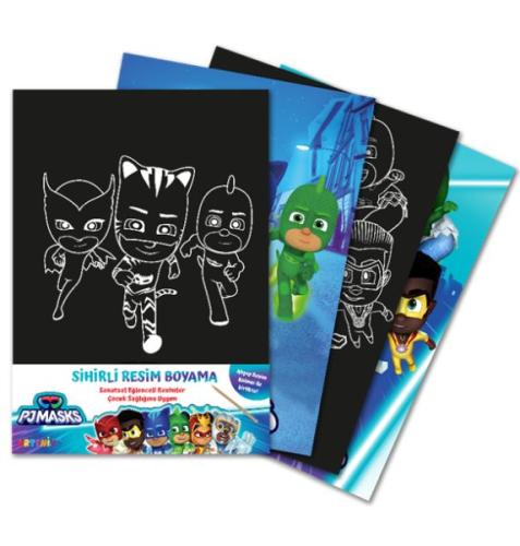 Pjmasks Sihirli Resim Boyama – Ahşap Kalem Hediyeli Zerrin Şimşek