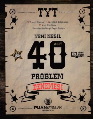 Puan TYT Yeni Nesil 40 Adet Problem Denemesi (Yeni) Kolektif