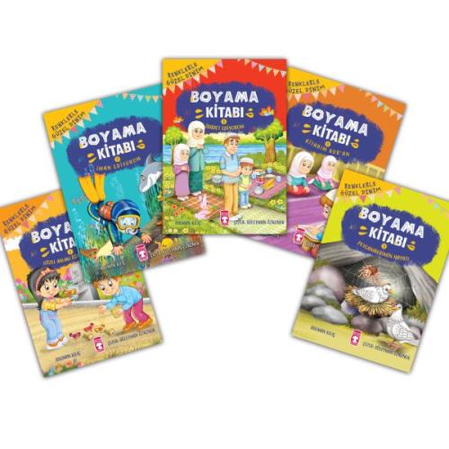 Renklerle Güzel Dinim Boyama Kitabı Set (5 Kitap) %15 indirimli Asuman