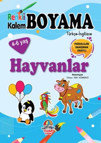 Renkli Kalem Boyama - Hayvanlar %20 indirimli Türkan Ada Kömürcü