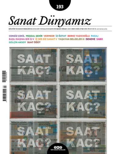 Sanat Dünyamız Sayı: 193 Saat Kaç? %18 indirimli Kolektif