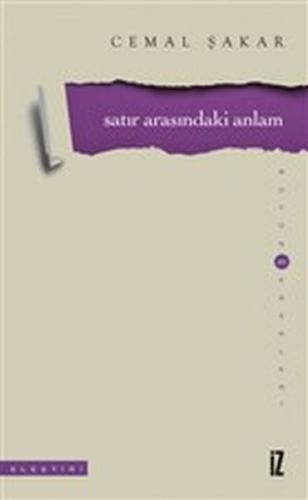 Satır Arasındaki Anlam - Bütün Eserleri 20 %15 indirimli Cemal Şakar