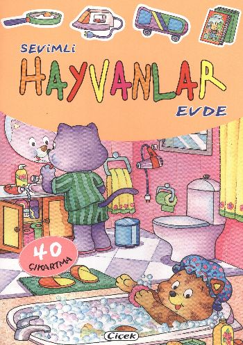 Sevimli Hayvanlar Evde 40 Çıkartma Kolektif