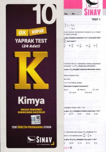 Sınav 10. Sınıf Kimya Çek Kopar Yaprak Test (Yeni) Kolektif