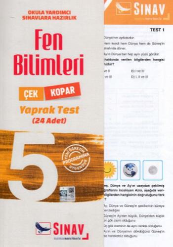 Sınav 5. Sınıf Fen Bilimleri Çek Kopar Yaprak Test Komisyon