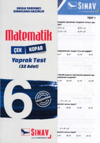 Sınav 6. Sınıf Matematik Çek Kopar Yaprak Test (Yeni) Kolektif